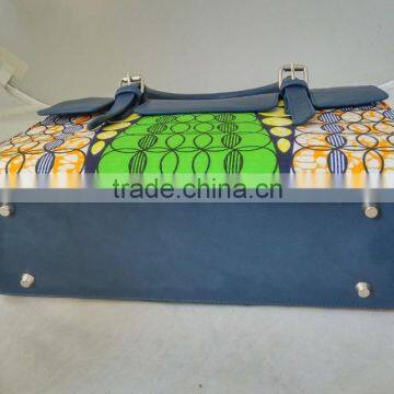 Wholesale African Ankara Wax Print Fabric Women Handbags African Model All Kinds of Handbags Leather Purse photo-4