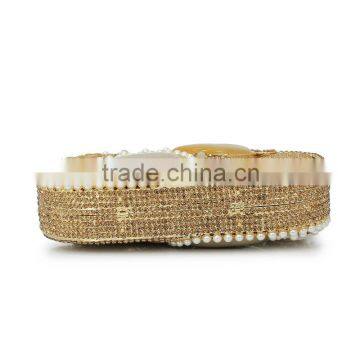 New Agate Gold Crystal Clutches Party Stone Evening Clutch Hard Shell Evening Clutch (88186A-G) photo-4