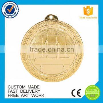 2016 China high quality customized cheap with Ribbon sports medal