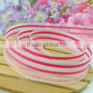 stripe organza kinds of ribbon for garment accessories