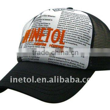 chinese trucker mesh cap with top button