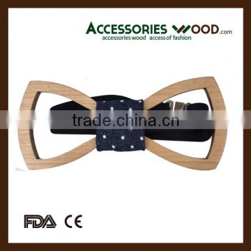 Fashion Handmade Natural Wooden Bow Tie for Men and Women with Gift Boxes