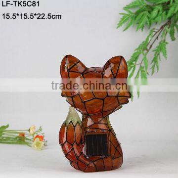 Garden Ornament Fox Garden Statue Solar Light photo-3