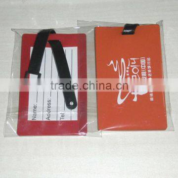 1C printing LOGO Soft pvc handbag tag , soft pvc rubber luggage tag, card paper insert luggage tag