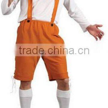 New Mens Fancy Dress Bavarian Lederhosen Glace leather