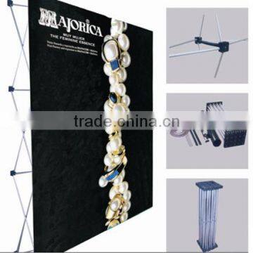 portable push aluminum pop up wall, folding spring pop up display wall, trade show display wall