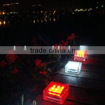 led light solar ice brick light