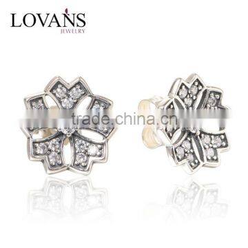 Snowflake Girls White Stone Earrings Online Shopping