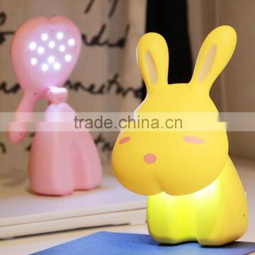 New product modern rabbit rechargeable led desk lamp