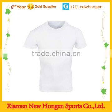 Custom cheap blank white compression practice t shirts