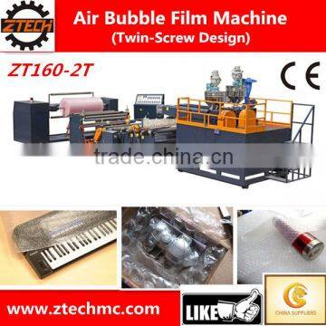 ldpe twin screw extrusion 2 layers air bubble film machine