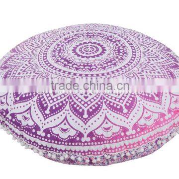Large Ombre Floor Cushion, Decorative Mandala Throw Pillowcases 32", Indian Cushion Cover, Boho Pillow Shams