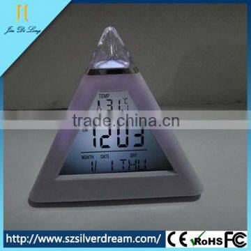 7 color light changing digital clock shenzhen watch