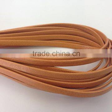 Real Nappa Leather Cords - Real Nappa Leather-flat with renforced-5mm-apricot