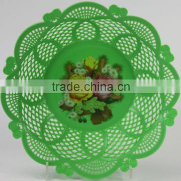 Hot Sale candy color hollow out plastic pp new design butterfly plate