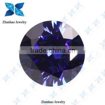 loose synthetic round tanzanite cubic zircon