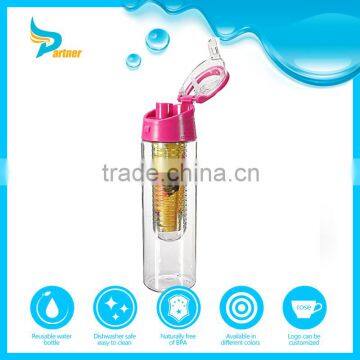 Cheap Disposable bpa free plastic water bottles BPA free subzero fruit infuser water bottle