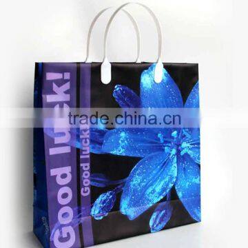 LDPE shopping gift bag with plastic handle