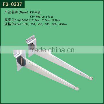 Chrome Iron metal hanging display glass fixing bracket