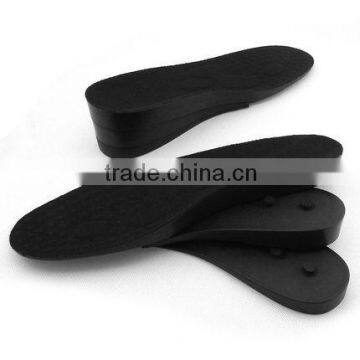 Wholesale PU 3 Layers adjustable durable height increase shoe insole