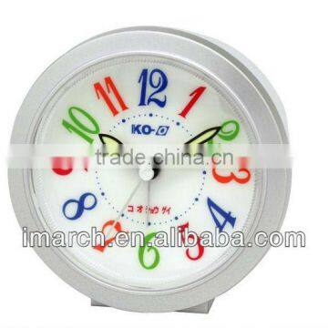 silvery rounded clock,table clock,BB08507