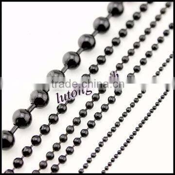 metal black bead chain