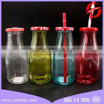 Hot sale Starbucks 300ml glass milk bottles