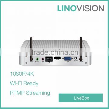 Live Stream IP Network WiFi Media Box for Broadcasting