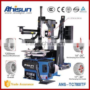 automatic car tire changer with air inflation device as auto workshop equipment