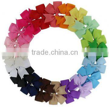 Ribbon bow hairgrips for girls , chiffon hair flower