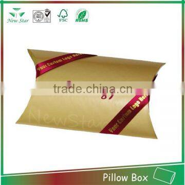 paper pillow box in gold mylar paper