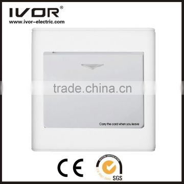 Fashion Design IVOR Hotel RFID Card Energy Saver Key Card Power Switch Insert Magnetic Card SK-ES2300MN Ivory White