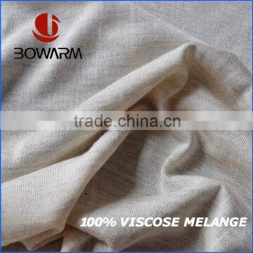 100% Rayon Yarn Dyed Melange Stock Single Jersey Knit Fabric