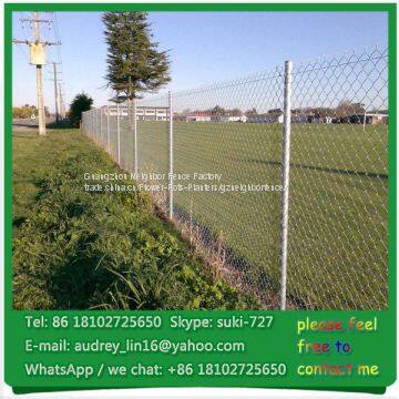 Best Price Commercial black chain link fence cost diamond shape used chain link fence panels