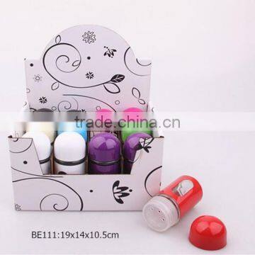 12pcs glass spice jar with metal coating and lid in a display box