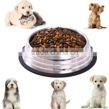 Stainless Steel Dog Feeders Pet Feeding Bowl Multiple Sizes Cat Food Water Bowl Water Food Dish Pet Storage S/M/L/XL Non-slip