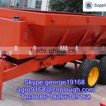 Agricultural tractor mounted two side dung spreader car