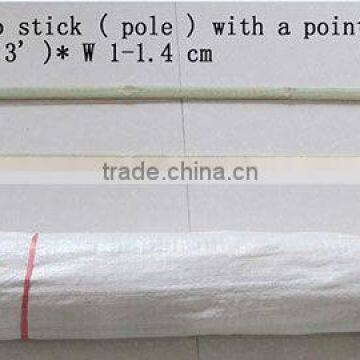 Natural bamboo split pole