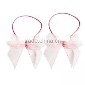 Single&double-strand elastic bowknot Custom ribbon elastic hair decoration