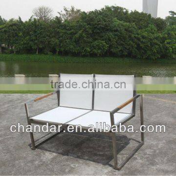 outdoor garden stainless steel two seater sofa