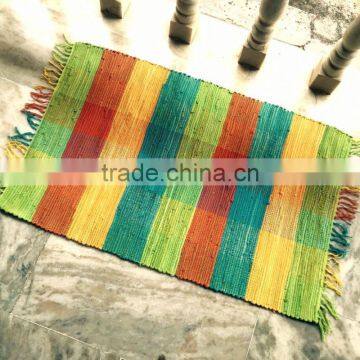 100% Strip Cotton Bath Mat Rug