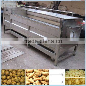 gold supplier steel wire brush roller type cassava washing peeling machine