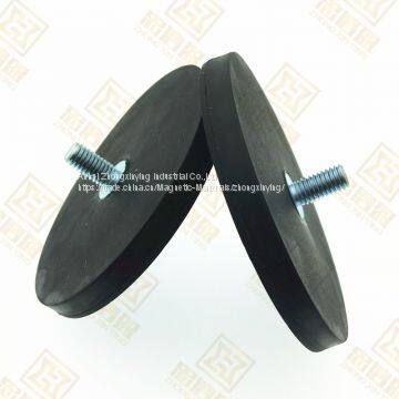 D88mm Rubber Coated Magnet With Male Thread,Magnetic Bases photo-2