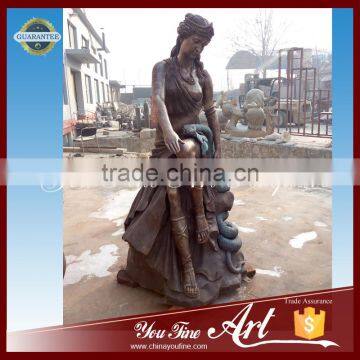 Sexy Female and Snake Bronze Sculpture photo-2