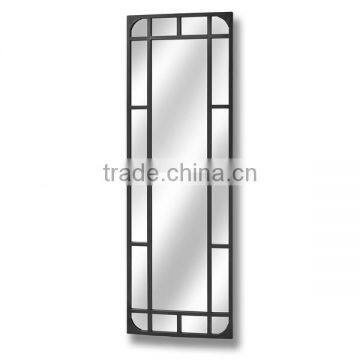 Tall rectangular iron garden mirror