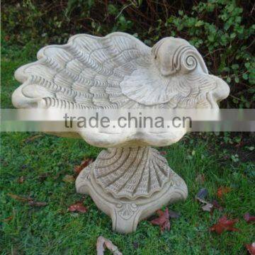 Shell Spiral Animal Birdbath&bird feeder