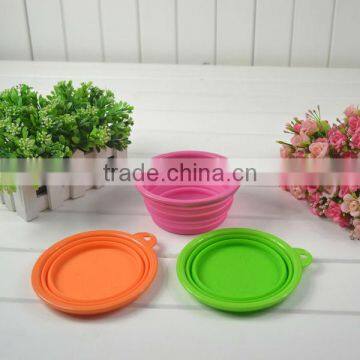 Wholesale Nontoxic FDA Standard Portable Silicone Collapsible Pet Bowl