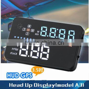 3.5'' GPS Universal Car HUD Head Up Display Car Alarm System Speed Warning With Campass photo-1