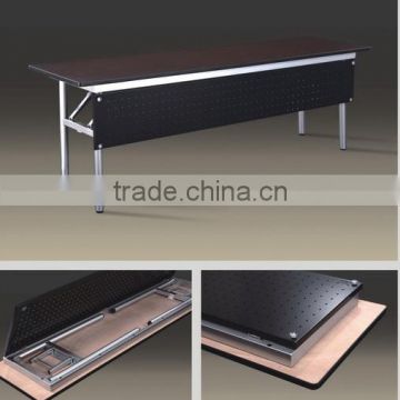 Folding IBM rectangular table with metal front plate LQ-T002