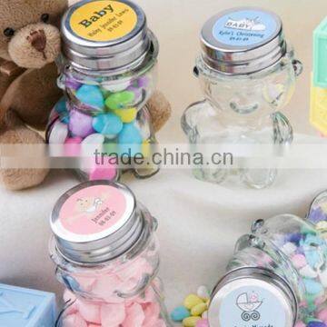 panda shape glass candy jar